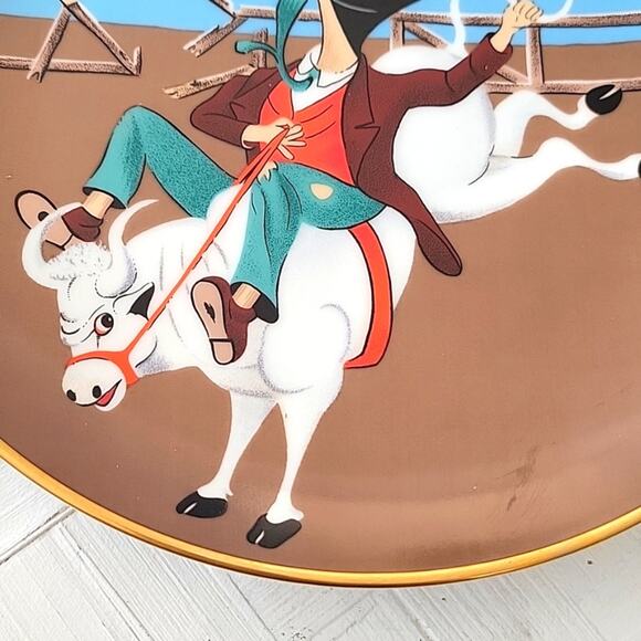 Vintage "Bronco Freddie" Signed Red Skelton Porcelain Plate Armstrong's 1982 - Picture 6 of 6